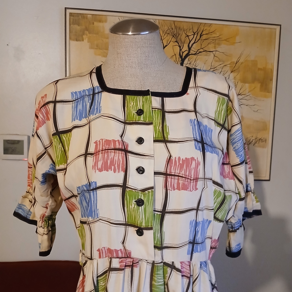 Vintage Colorful Dress Made In California For JCPenney